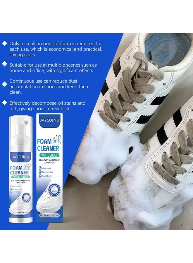Jaysuing Shoe Foam Cleaner, Foam Shoe Cleaner, Shoe Cleaner, Sneaker Stain Removal, Multi-Purpose Cleaning Sneakers, Sneaker Cleaning Spray Foam, Surfactant Foam Removes Stains Quickly, 100ml - Image 2